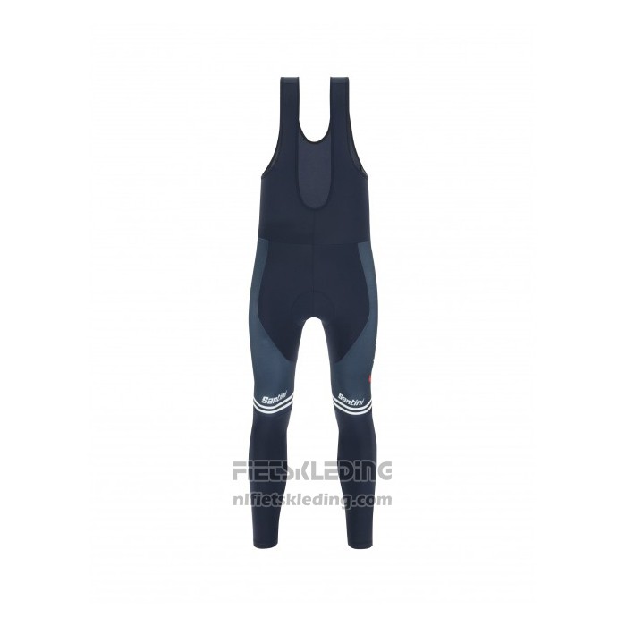 2021 Fietskleding Trek Segafredo Wit Diep Blauw Lange Mouwen en Koersbroek